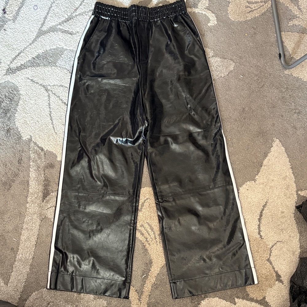 Anthropologie Black Wide-Leg Pants